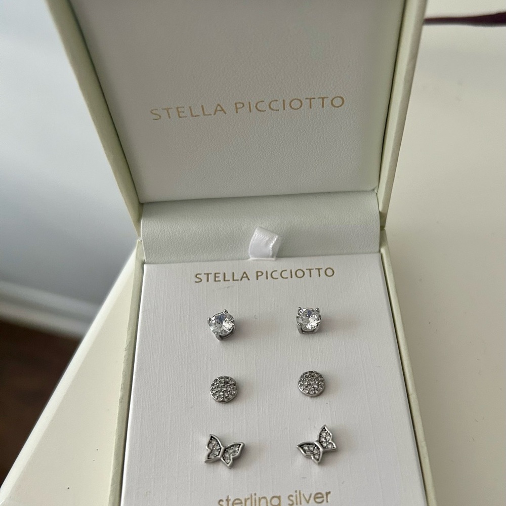 Stella Picciotto Sterling Silver Stud Earring Set
